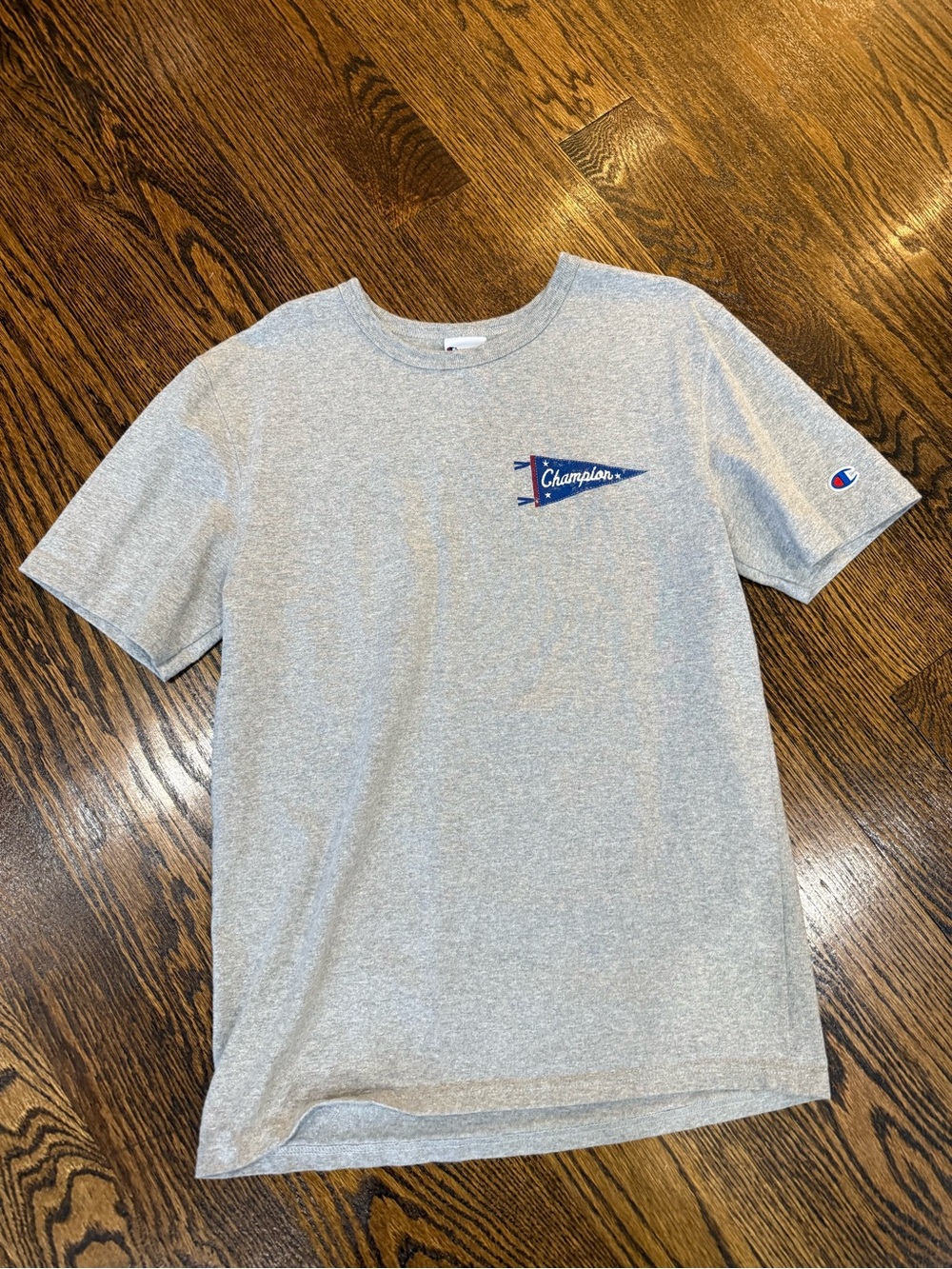Champion Men’s Small Heather Gray Logo Short-Sleeve T-Shirt